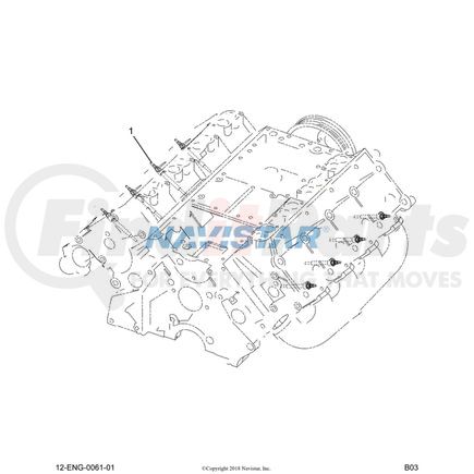International 1836600C1 Diesel Glow Plug, Navistar Compatible