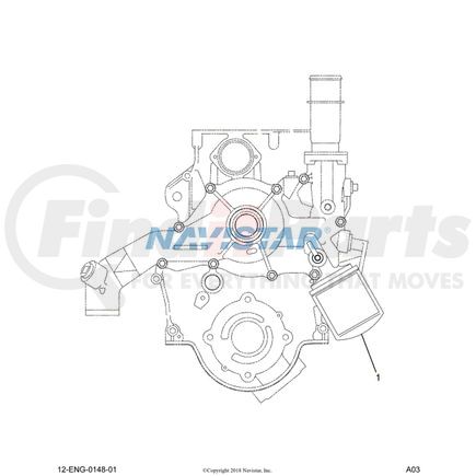 International 1833690C1 Engine Coolant Filter, Navistar Compatible