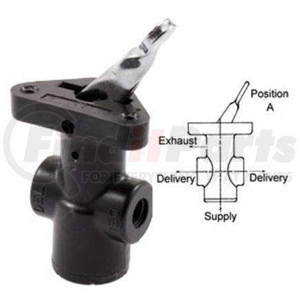 International 584369C1 Air Brake Control Valve - Panel Mount Flipper Style Valve, Navistar Compatible