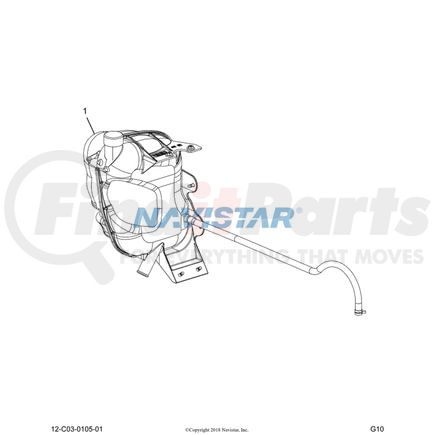 International 2602935C91 TANK,SURGE TK W/HOSE CLAMP 1 P