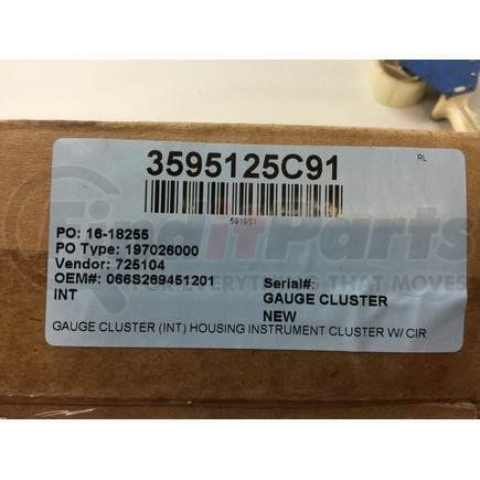 International 3595125C91 Instrument Cluster Housing, Navistar Compatible