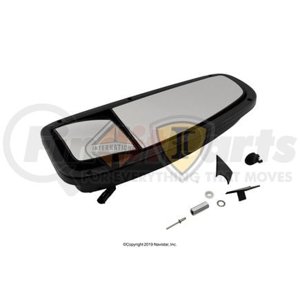 International 2504427C92 Door Mirror Head - Motorized Heated Aero with CB Radio Radio Service, Navistar Compatible
