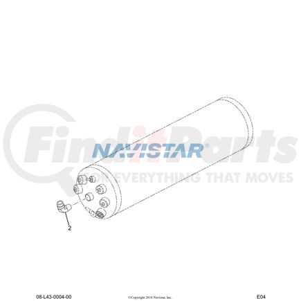 International 231379R1 Air Brake Pipe Elbow, Navistar Compatible