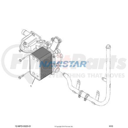 International 7081862C91 COOLER ASSY OIL 570