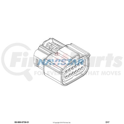 International 3959006C1 Body Wiring Harness Connector, Navistar Compatible