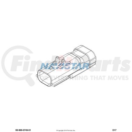 International 3924162C1 CONNECTR,CONNECTOR,BODY, 2-WAY