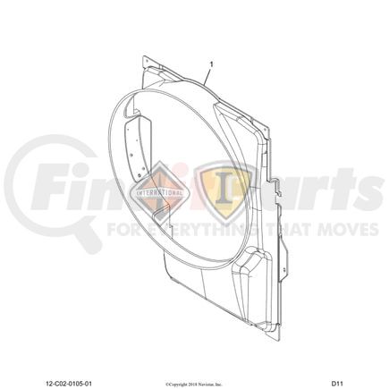 International 2610240C92 RADIATOR SHROUD, FAN