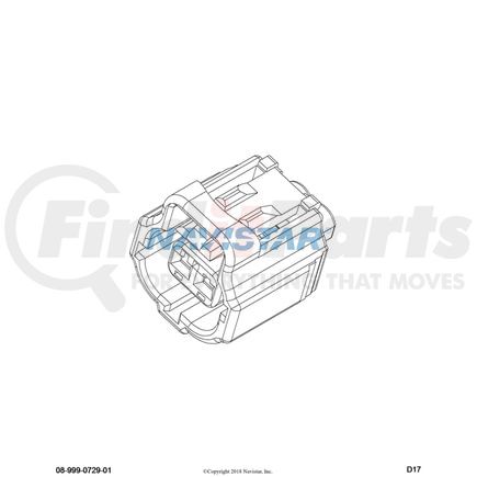 International 3915159C1 Connectr,Connector,Body, 2 Way