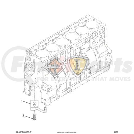 International 2513450C91 KIT, PISTON COOLING TUBE- JET