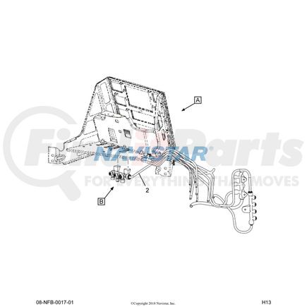 International 4058906C1 Exterior Trim Fastener - Speed M6, Navistar Compatible
