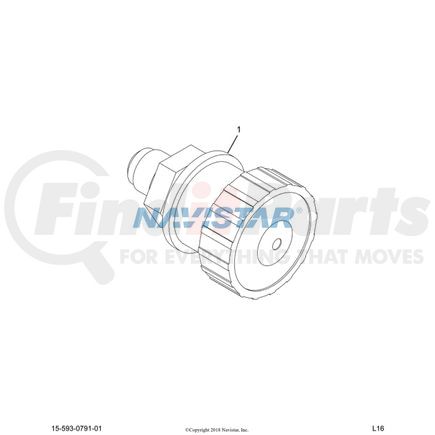 International 2516837C91 Fuel Tank Cap, Navistar Compatible