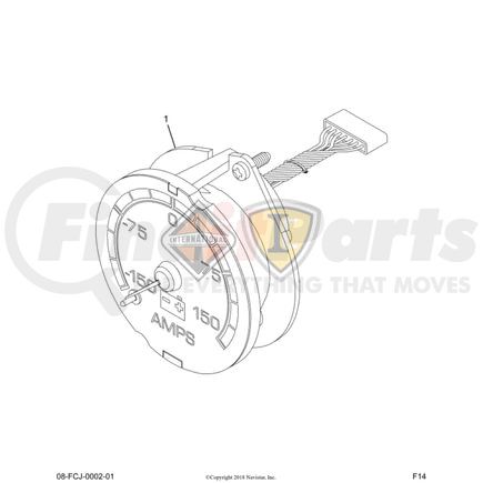 International 4044999C1 Electronic Multi-Purpose Gauge, Navistar Compatible