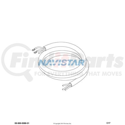 International 3757368C1 Cable Assembly - Inverter Remote Switch, 4150 Mm, Navistar Compatible
