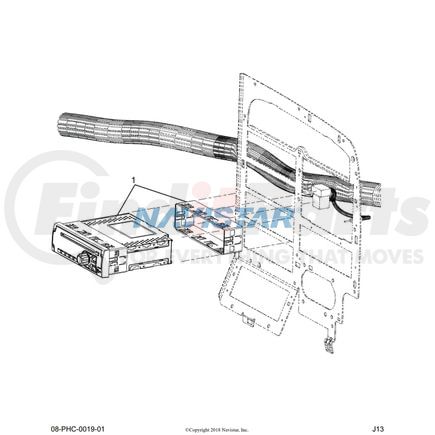 International 4027785C1 CB Radio, Navistar Compatible