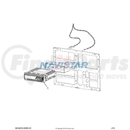International 4027782C1 CB Radio Assembly - DEA505 AM/FM/WB/CLOCK /AUXILIARY /BT/USB CAT SS, Navistar Compatible