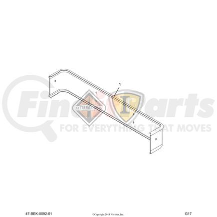 International 3722082C2 Bumper - Rear Painted, Navistar Compatible
