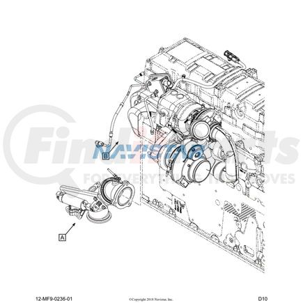 International 7095683C92 Exhaust Over Rail Brake Assembly, Navistar Compatible