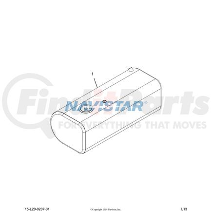 International 3999299C92 TANK,FUEL , RSM 100G 19IN D-ST