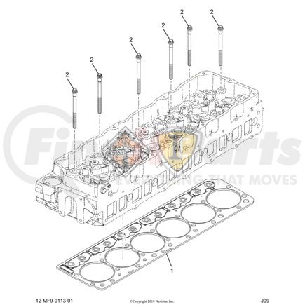 International 1889246C94 Engine Cylinder Head Kit, Navistar Compatible