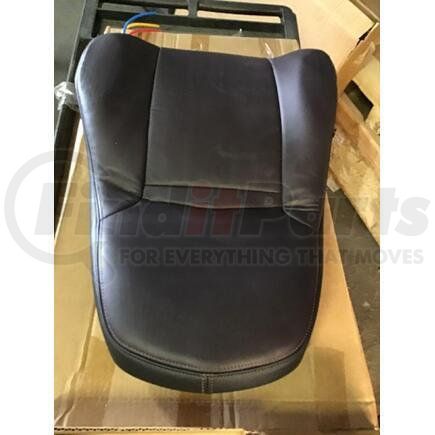 International 2516516C91 Upholstered Back, Charcoal/Black Cloth And Vinyl, Navistar Compatible