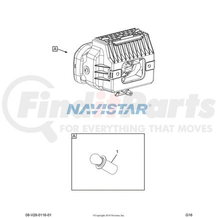 International 2516752C1 Fog Light Bulb - 12 Volt, 26W, Navistar Compatible