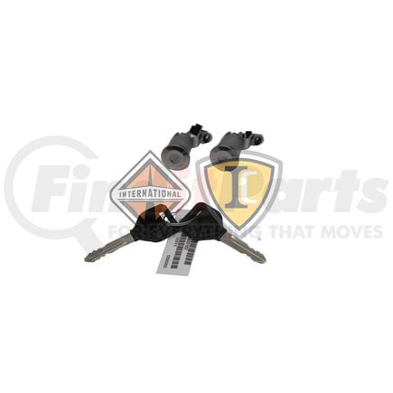 International 2517408C91 Luggage Door Cylinder Lock - 2 Keys, Random Key Code, Navistar Compatible