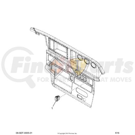 International 3766676C2 Electrical Switch, Navistar Compatible