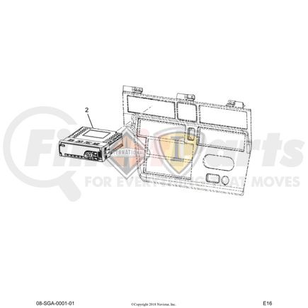 International 3779707C1 CB Radio Assembly - DEA530 AM/FM/WB/Auxiliary/CD/USB, Navistar Compatible