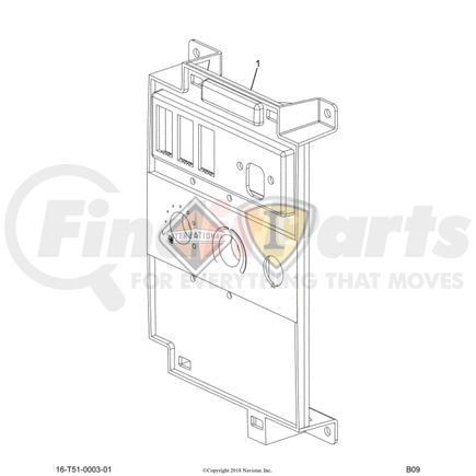 International 3692757C2 ABS Control Module - Panel Switch Mounting Espar, Navistar Compatible