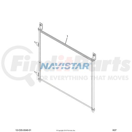 International 2596349C91 A/C Condenser, Navistar Compatible