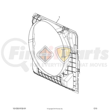 International 2591615C91 Shroud Fan, Navistar Compatible