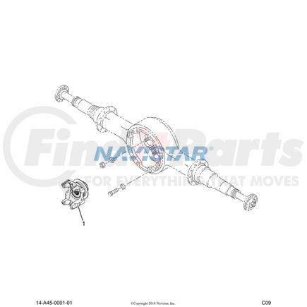 International 2603014C91 FLANGE TRUN W/SLINGER SPL250