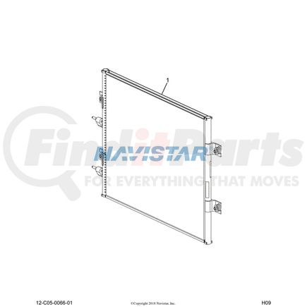 International 2601796C91 A/C Condenser, Navistar Compatible