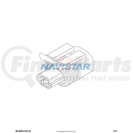 International 3519587C1 CONNECTR,CONNECTOR CABLE 2F M/