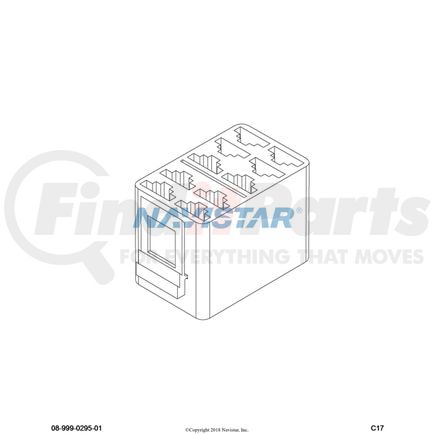 International 3530563C1 Body Wiring Harness Connector - 10 Way Black, Navistar Compatible