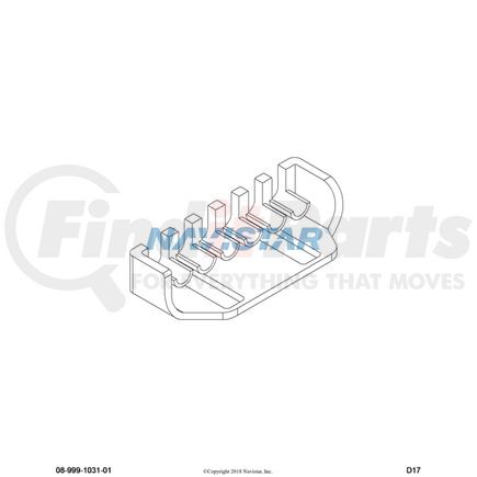 International 3543731C1 Electrical Connector Body Lock - 6 Way, Navistar Compatible