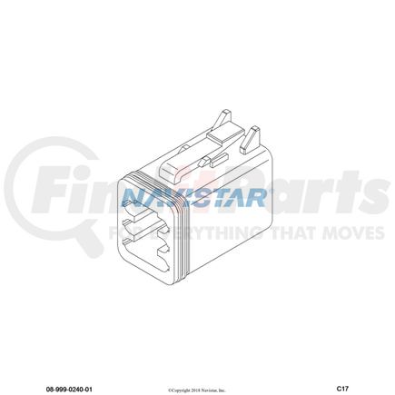 International 3572899C1 Body Wiring Harness Connector - Sealed 6 Way Male, Navistar Compatible
