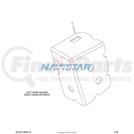 International 3577056C1 Guide Hood Plate Rh, Navistar Compatible