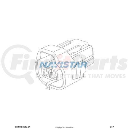 International 3591991C1 Body Wiring Harness Connector - Sealed 2 Way Female, Navistar Compatible