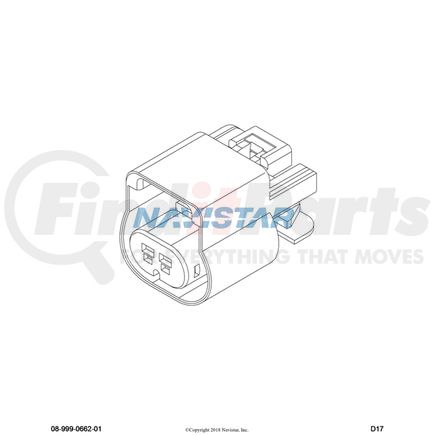 International 3683465C1 BODY CONNECTOR MALE 2-WAY(GT