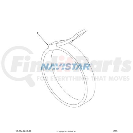 International 3552653C1 Exterior Trim Fastener - Straplock Zip Ties, Navistar Compatible