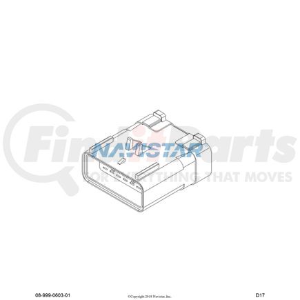 International 3618231C1 CONNECTR,CONNECTOR BODY 2.8MM