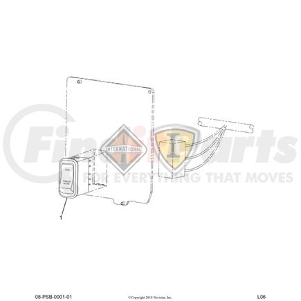 International 3596670C1 Electrical Switch, Navistar Compatible