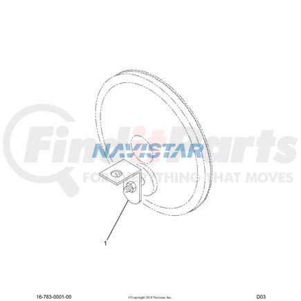 International 477868C1 Door Mirror Bracket, Navistar Compatible