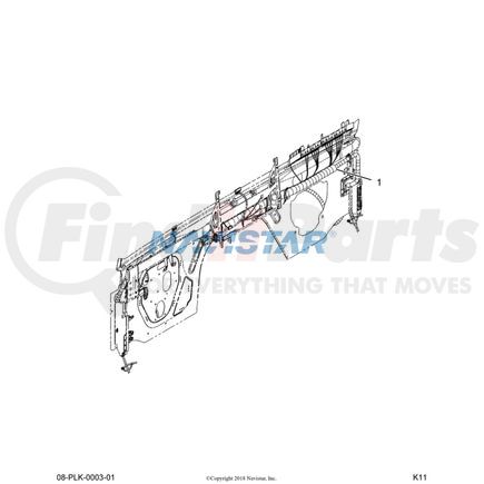 International 3601075C92 Harness - Cab Overlay Head Light Without Trim, Navistar Compatible
