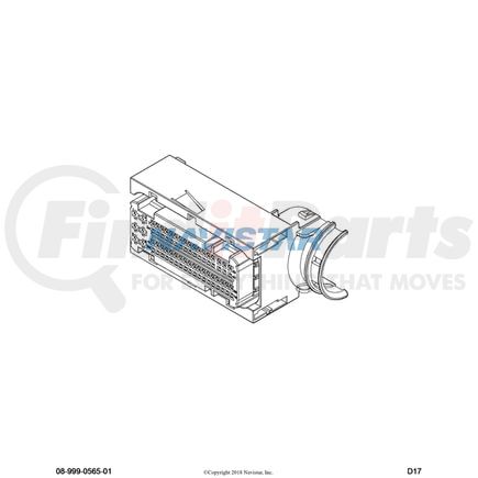 International 3612247C1 Body Wiring Harness Connector - 76-Way Tyco, Navistar Compatible
