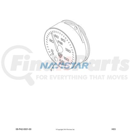 International 3533899C1 Air Pressure Gauge, Navistar Compatible