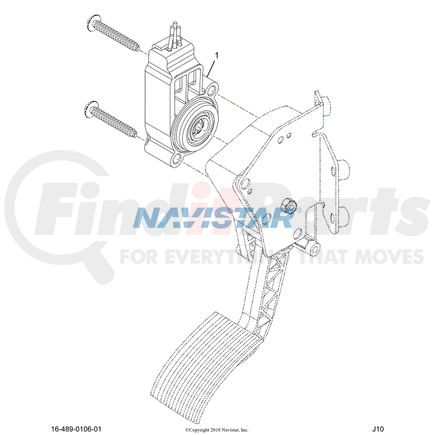 International 2607181C91 Accelerator Pedal Sensor, Navistar Compatible