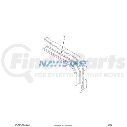 International 2643614R1 Fuel Tank Strap Lining, Navistar Compatible