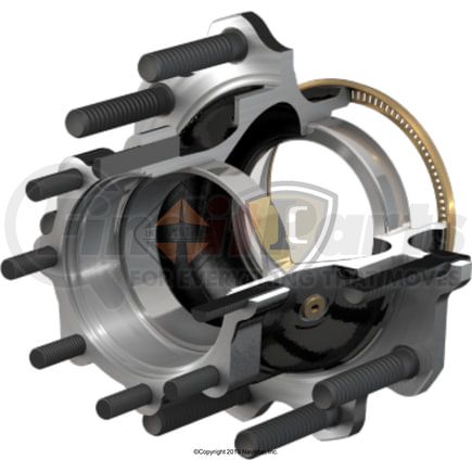 International 3748348C91 Wheel Hub - Rear R Iron 10- 285 Antilock Brake System (Abs), Steel Rim, Navistar Compatible